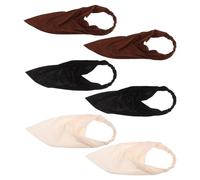ifundom 6pcs Boho Elastic Cotton Triangle Hair Scarves for Women - Large Non-slip Plain Bandanas Headwraps, Soft Headbands for Outdoor Sports and Daily Wear