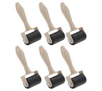 ifundom 6pcs Brayer Roller for Printmaking and Carved Surfaces, Rubber and Plastic Material, Well Polished and Easy to Grip, for Art Craft Ink Application and Painting Projects