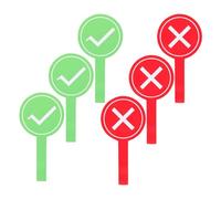 ifundom 6pcs Classroom Judging Board Voting Paddle Set, Red and Green Foam Answer Paddles for Teachers, Portable Handheld School Voting Boards for Educational Quiz Games and Small Group