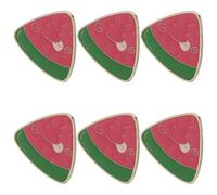 ifundom 6pcs Cute Watermelon Enamel Pin Brooch Set - Small Alloy Fruit Lapel Badge for Backpack, Schoolbag, and Women’s Accessories - Cartoon Watermelon Slice Decoration