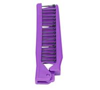ifundom 6pcs Foldable Hair Combs Set High Temperature Resistant Mini Abs Plastic Double-headed Hair Folding Combs for Styling at Home and Barber Shops Portable Anti-static Purple