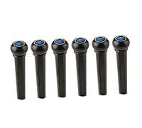 ifundom 6Pcs Guitar Bridge Pins with Blue Cat Eye Inlay Plastic Guitar String Fixing Pegs Replacement for Acoustic Stringed Instruments