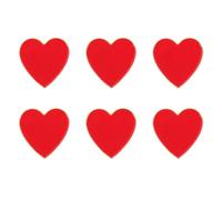 ifundom 6pcs Heart Brooches: Decorative Lapel Pins - Love Shaped Collar Pins - Valentines Day Party Favors - For Anniversary Women Christmas Costume Accessory