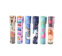 ifundom 6PCS Kaleidoscope Educational Science Experiment for Birthday Gifts Colorful Cartoon Printed Interactive Playthings to Inspire Creativity and Sight Development Random Styles