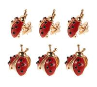 ifundom 6pcs Mini Ladybug Brooch Insect Label Pin Women Accessories Mini Ladybugs Collar Brooch for Shirt Lapel Pin for Sewing Women