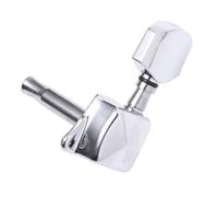ifundom 6pcs Mini Square Guitar Tuning Pegs Semi-closed Vintage Style Machine for Folk Guitars Silver Essential Replacement