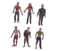 ifundom 6pcs Mini Zombie Models Terror Corpse Dolls Plastic Zombie Models for Halloween Horror Merchandise Party Tricky Toys and Gag Prank Props for Miniature Displays