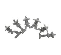 ifundom 6pcs Miniature Japanese Lantern and Pagoda Statues for Aquarium and Bonsai Decor Compact Asian Design for Fish Tanks and Micro Landscapes