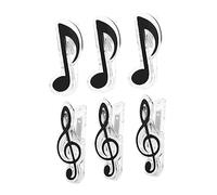ifundom 6pcs Music Book Clips Score Holders for Musicians Lectures and More Black Treble Eighth for Sheet Music Recipes and Notes