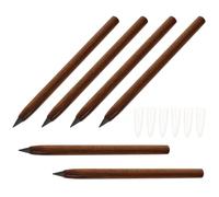 ifundom 6pcs Non-sharpening Wood Everlasting Pencils for Students Drafting and Drawing, Natural Rosewood Inkless Sketch Pencils with Sturdy Wood Barrel for Art and Writing