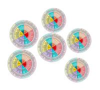 ifundom 6pcs PVC Feeling Wheel Stickers Emotion Chart Decals for Laptop Computer DIY Unique Emotions Wheel Colorfast Vinyl Stickers for Mental Health and Social Work