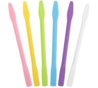 ifundom 6pcs Silicone Stirring Rods Paint Stir Sticks for Crafts Reusable Resistant to Breaking Assorted Colour 10cm DIY Face Mask Mixing Tools Random Color