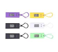 ifundom 6pcs Small Electronic Keychain Pocket Watches with Dial and Plastic Material, Can Be Attached on Belt Loop or Backpack, for School and Outdoor Activities Random Color