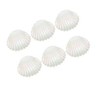 ifundom 6pcs White Pearl Shell Candy Boxes Portable Pp Clam-shaped Jewelry Trays Reliable Storage Solution for Party and Halloween Favour Decorations