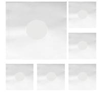 ifundom 6pcs White Vinyl Record Covers Snug Fit and Dustproof Po Material Sleeves, 12-inch Album Protection Bags for Vinyl Record Storage and Clean Keeping