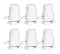 ifundom 6Pcs White Wind-Up Movement Replacement Parts for DIY Clay and Snowflake Putty, Small Clockwise Plastic Mechanism for Walking Robot Crafts in Repair and Making