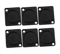 ifundom 6pcs Xlr Panel-mount Blank Plate Dust Covers for Audio Chassis Connectors Metal Zinc Rack Mount for Audio Racks and Speaker Pin Connectors with Universal Compatibility