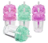 ifundom 7pcs Empty Lip Gloss Tubes with Wand See Remaining Volume Creative Style Lovely Bottle Design for Business Trips and Everyday Makeup Session Color