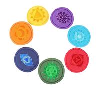 ifundom 7Pcs Handmade Cloth Singing Bowl Cushions Mats for Meditation and Music Therapy, Assorted Colour, Soft Sturdy Material, for Singing Bowl Use in Buddha Hall