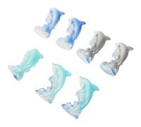 ifundom 7pcs Mini Resin Dolphin Figurines Small Realistic Animal Decorative Miniature Sea Creatures for Home Desk Shelf Garden Ornaments
