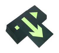 ifundom 8 Pcs Glow the Dark Fire Exit Stickers Self Adhesive Pvc Emergency Exit Sign Sticker for Supermarkets and Public Areas Safety Decals for Emergencies