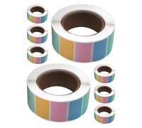 ifundom 8 Rolls Color-Coded Writable Self-Adhesive Rectangle Label Stickers 1"x0.6" for Classroom, Library, Office Organization and Container Identification