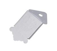 ifundom 8-string Mandolin Triangle Plated Tailpiece Decorative Cover and Screws, Arched Mandolin Replacement Part for Guitar Makers, Chrome B-43 Patterned String Bridge