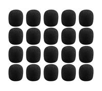 ifundom 80pcs Foam Mic Cover for Headset Microphone Windscreen High Density Lapel Cover Central Hole for Noise Reduction for Studio and Live Performance
