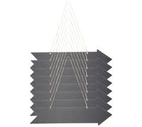 ifundom 8pcs Black Wooden Arrow Chalkboard Signs with Easy to Tear Off Feature for Shops and Cafe Shop Use, Simple Design Double-Sided Directional Arrow Sign for Communicating Place