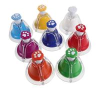 ifundom 8pcs Cat Paw Shape Hand Bells, Easy to Play Portable Metal and Plastic Musical Instruments, for Preschool Group Music Activity and Early Rhythm Training