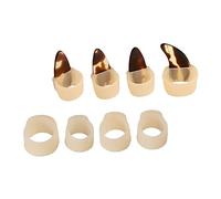 ifundom 8pcs Guzheng Nail Covers Silicone Finger Guards Practice Hand Nail Protectors for Learning Guzheng Easy Wash Reusable Right Hand Skin Tone