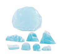 ifundom 8pcs Iceberg Model Penguin Tank Ornament Realistic Resin Craft for Christmas Home Decor