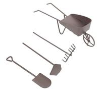ifundom 8pcs Miniature Garden Tools: Dollhouse Wheelbarrow Rake for Kids Succulent Plant Cultivation Kit Farming Mini Gardening And Plant Care Accessories