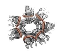 ifundom 8pcs Mono Output Jack for Bass Guitar Stable Electric Audio Instrument Accessories Secure Contact Jack for Live Performance and Musical Bass Use