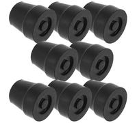 ifundom 8pcs Quad Cane Rubber Tips for Walking Canes and Sticks, Non-Slip Sturdy Rubber Feet with Quad Structure, Compact Design Resisting Deformation, for Seniors and Those Recovering