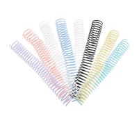 ifundom 8pcs Spiral Binding Coils Plastic Binder Rings Assorted Color Secure Stable Structure Versatile Use for School Organization and Business Projects