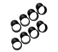 ifundom 8pcs Tongue Drum Finger Picks Silicone Anti-slip Percussion Instrument Finger Sleeves for Ethereal Drum Handpan Playing Accessories Black