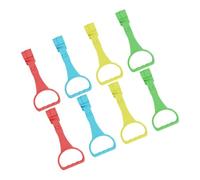ifundom 8pcs Walking Safety Rings Set, Portable Crib Hand Pull Rings for Stand Support, Learning Walking Tools for Nursery and Travel (blue, Red, Yellow, Green)