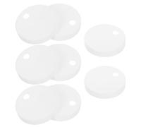 ifundom 8pcs White Toilet Seat Screw Covers Plastic Bolt Caps for Full Coverage and Resist Yellowing, Round Shape Toilet Anchor Bolt Covers for Home Bathrooms and Hotel Restrooms