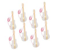 ifundom 8pcs Wood Cutouts Unfinished Guitar Crafts for Painting Kids Guitars to Decorate Wood Slices Wooden Toys with String for Kindergarten Craft Projects