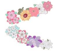 ifundom 9pcs Cute Enamel Pins Bulk Plant Flowers Cherry Blossoms Badge Spring Cartoon Lapel Brooches Pin Fun Jewelry for Clothes Bags Hats Accessories