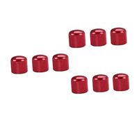 ifundom 9pcs Red Control Knobs for Electric Guitar Bass Amplifier Effect Pedal Knobs Fits Import and Split Shaft Pots for Guitar Replacement