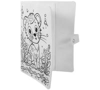 ifundom A5 Fabric Book Cover for Notebooks and Books with Cute White Cat Pattern for s Coloring and Doodling