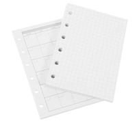 ifundom A7 Double Button Loose-leaf Binder Notebook Set, Detachable 6-hole Refillable Notepads with Lined Pages and Monthly Planner, 4pcs Creative Mini Scrapbook for Students