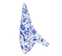 ifundom Ac Tone Resin Ocarina Flute for Beginners Notes Wind Instrument with Elegant Blue and White Porcelain Design Durable Chinese Style Musical Instrument for Adults Practice and