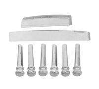 ifundom Acoustic Bridge Pins for Folk Guitar, Metal Guitar Accessories with Easy Installation and Stable String, Suitable for Performances and Practice by Beginners