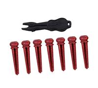 ifundom Acoustic Guitar Bridge Pins 1 Removal Tool 7pcs PC String Pegs with Puller Stable Sound Vibration Accessory for Folk and Acoustic Guitars