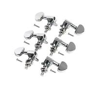 ifundom Acoustic Guitar Tuning Pegs Set 6pcs 3l3r Chrome Tuners Zinc Alloy Construction for Longevity