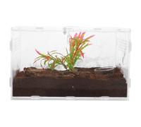 ifundom Acrylic Reptile Terrarium Breeding Box for Small Reptiles like Chameleons and Snakes, Not Easily Broken and Easy to Wash, for Home Or Laboratory Use