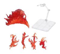 ifundom Action Figure Stand Display Rack with Flame Effects, Sturdy Plastic Model Toy Holder for 1/144 Scale Action Figures, Suitable for Display and Collection